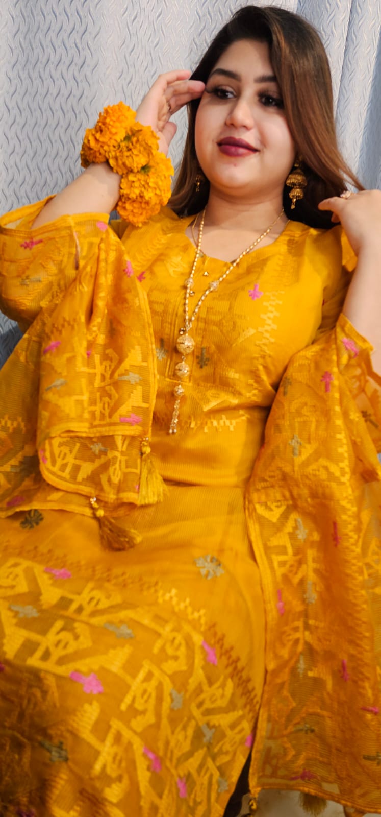 ঈদ স্পেশাল জামদানি এমব্রয়ডারি কোটা সেট